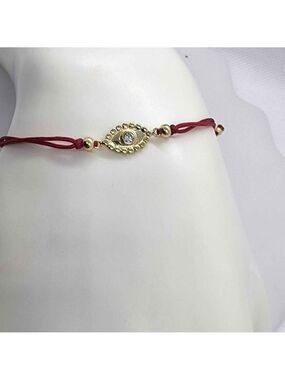 Sterling Silver Evil Eye Red String Bracelet – Symbol of Luck & Protection